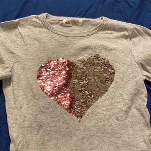 heart sequence long sleeve shirt size 6-8 (no refunds)